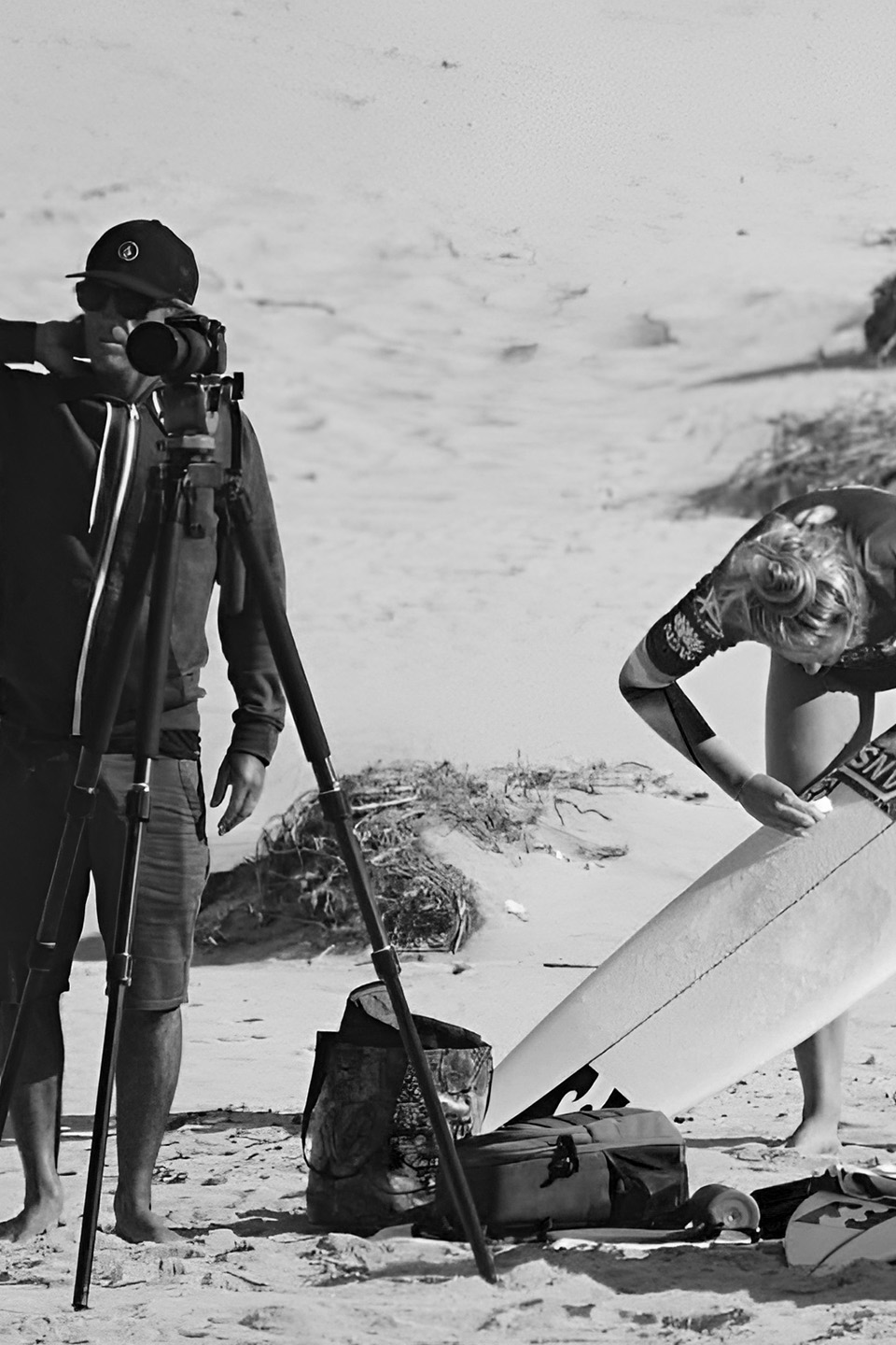 Mick Cain filming a training session